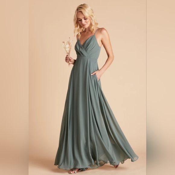 Birdy Grey Dresses & Skirts - MM Birdy Grey Chiffon Sea Glass Green Kaia Bridesmaid Maxi Floor Dress NWT S